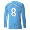 Maglia da Calcio a Maniche Lunghe Manchester City Ilkay Gundogan 8 Casa 2021-22 per Uomo